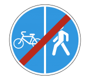 4.5.6 "End of separated pedestrian and bicycle path (end of segregated cycle and pedestrian path)"
