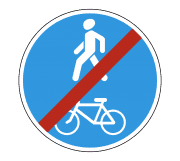 4.5.3 "End of shared pedestrian and bicycle path (end of shared-use cycle and pedestrian path)"