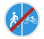 4.5.7. "End of separated pedestrian and bicycle path (end of segregated cycle and pedestrian path)"